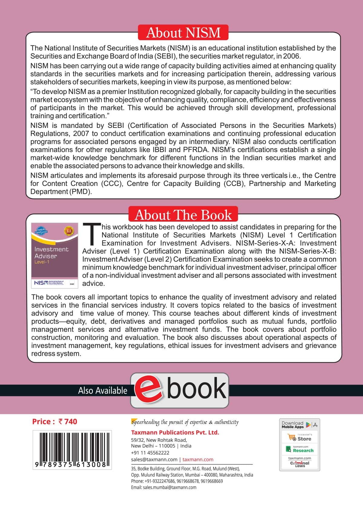 NISM Investment Advisor Level 1 Workbook - Image 2